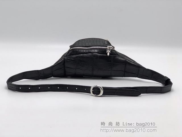 chrome hearts包 克羅心鱷魚皮腰包 克羅心腰包 克羅心鱷魚皮挎包  gjc1885